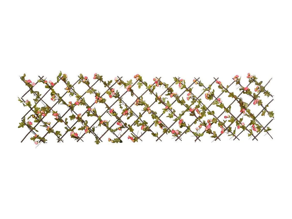 ?Treliça de hera artificial expansível rosa escuro 180x60cm