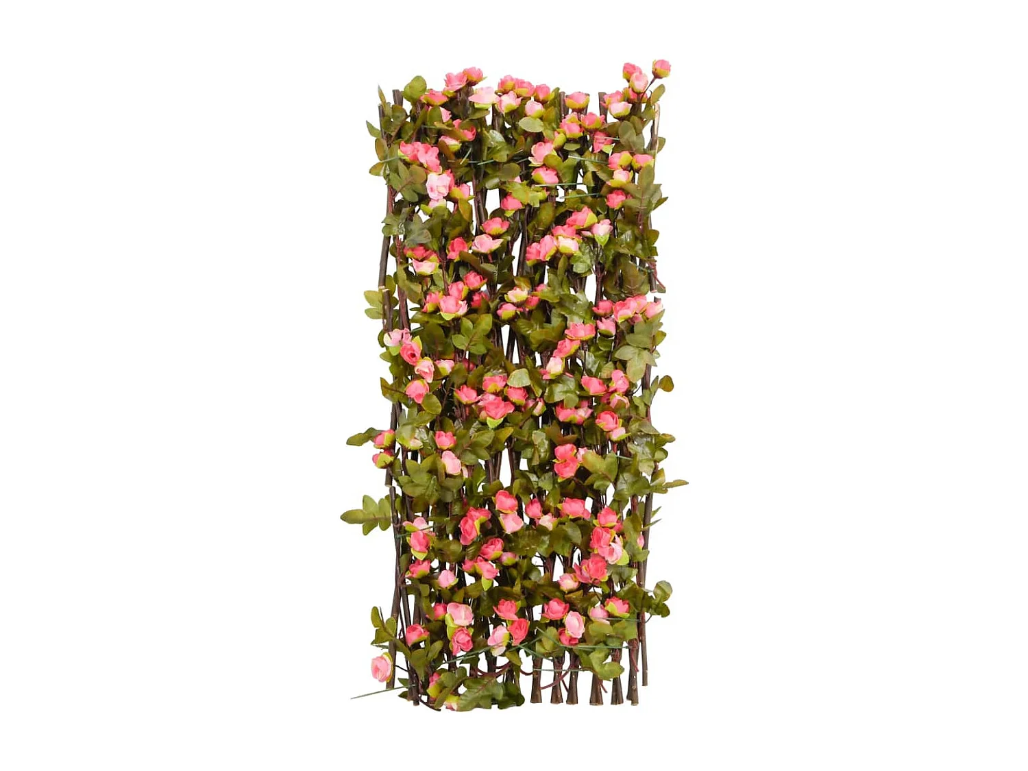?Treliça de hera artificial expansível rosa escuro 180x60cm