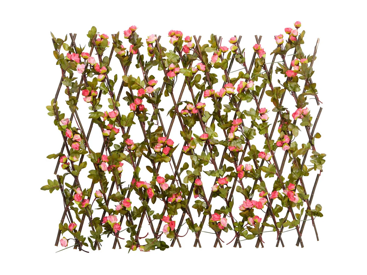 ?Treillis de lierre artificiel extensible rose foncé 180x60 cm