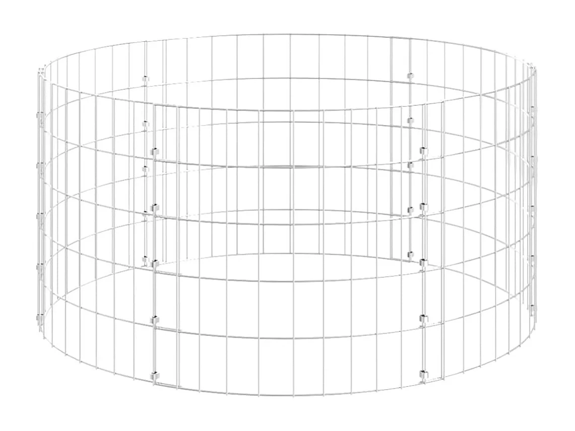 Poteau à gabion circulaire Acier galvanisé ?100x50 cm