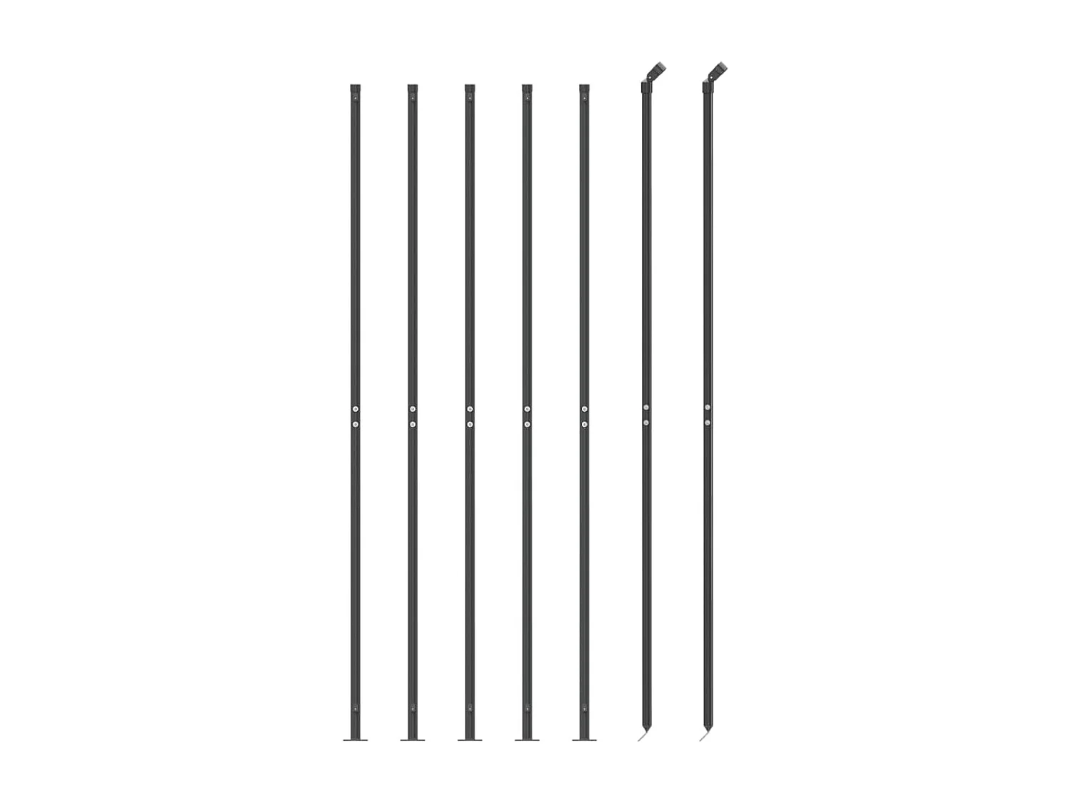 Cerca de tela de arame com flange antracite 2x10 m