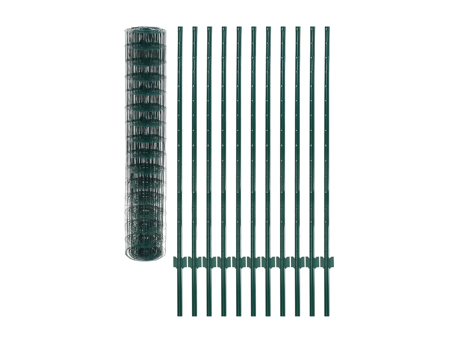 Recinzione in acciaio Euro 20x1,5 m Verde