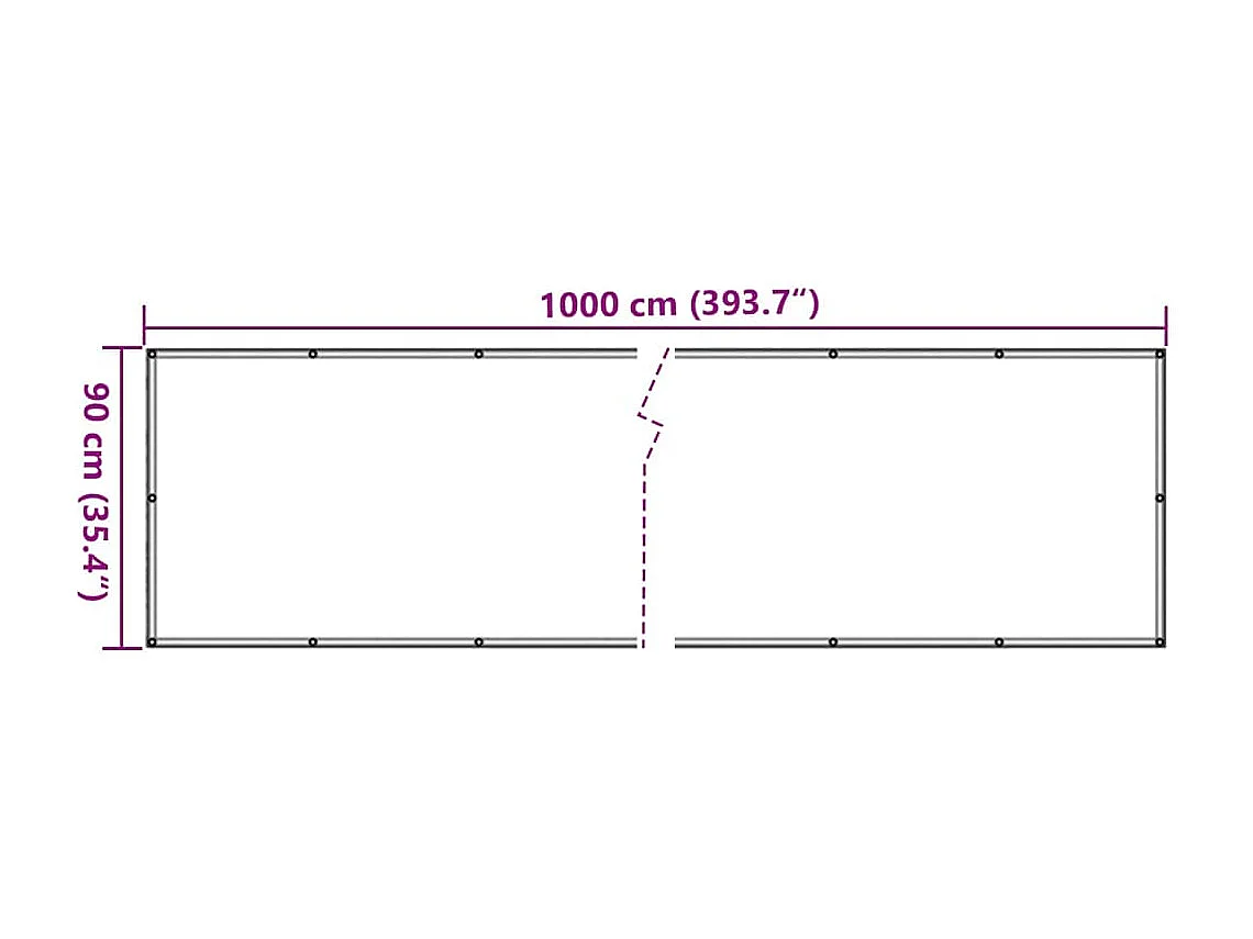 Balkonsichtschutz creme 1000x90 cm PVC