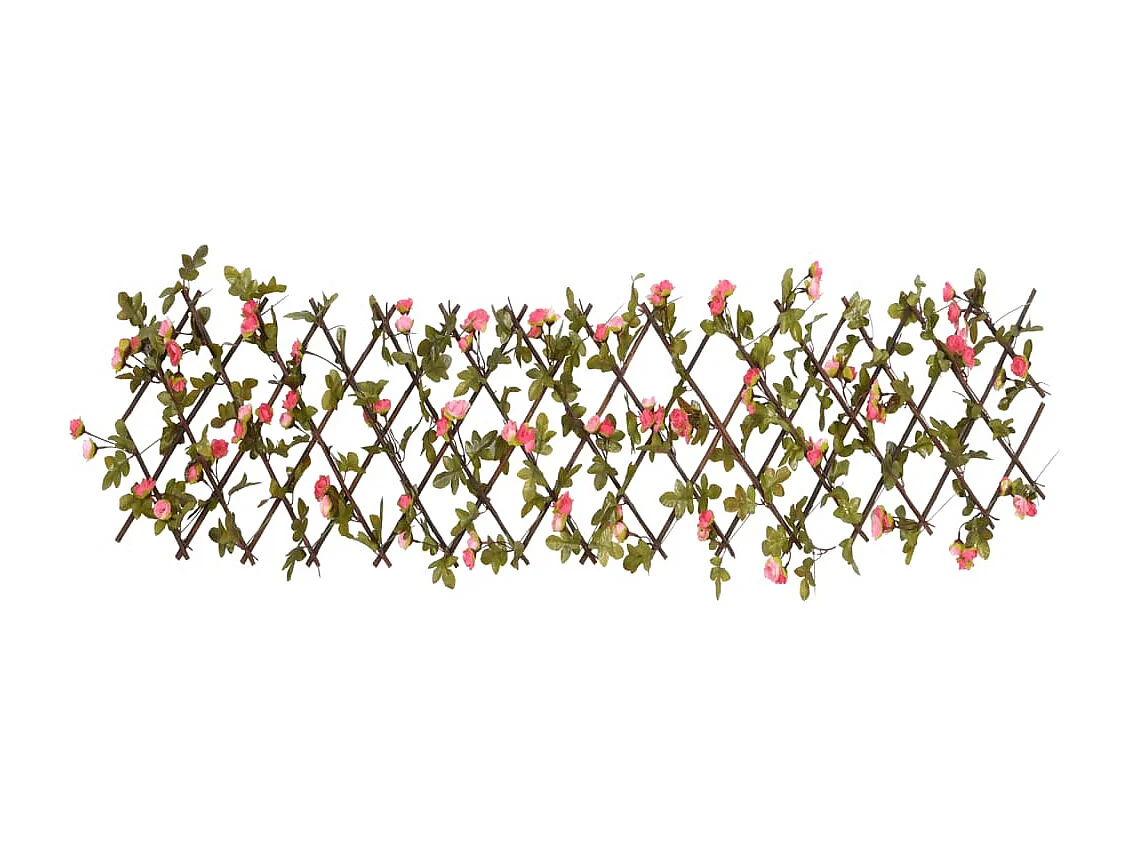 ?Donkerroze uitbreidbare kunstmatige klimoptrellis 180x20cm