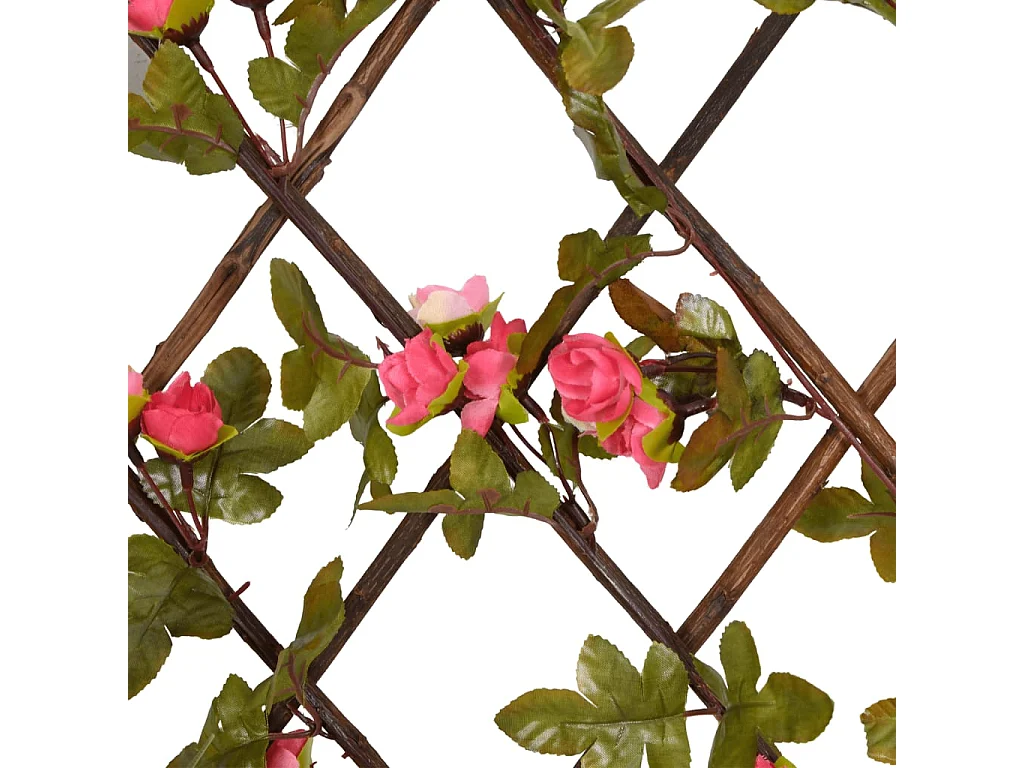 ?Donkerroze uitbreidbare kunstmatige klimoptrellis 180x20cm