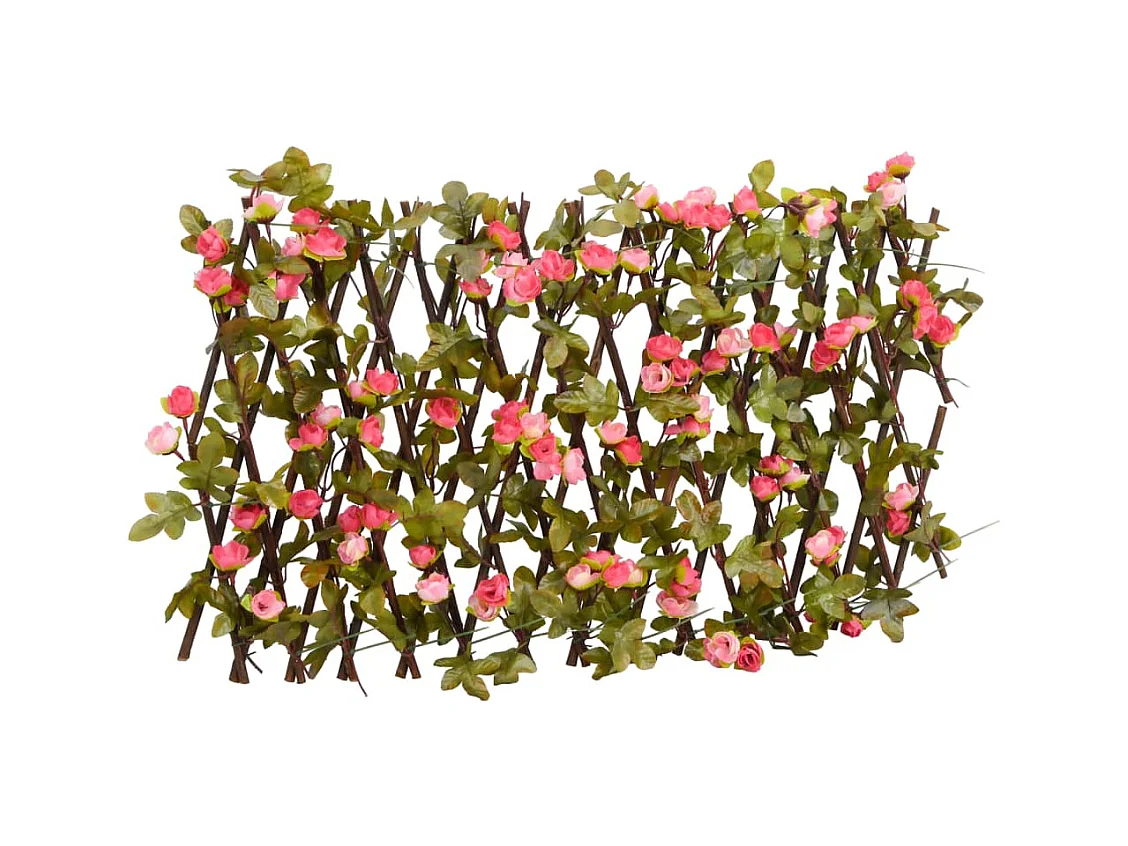 ?Treillis de lierre artificiel extensible rose foncé 180x20 cm