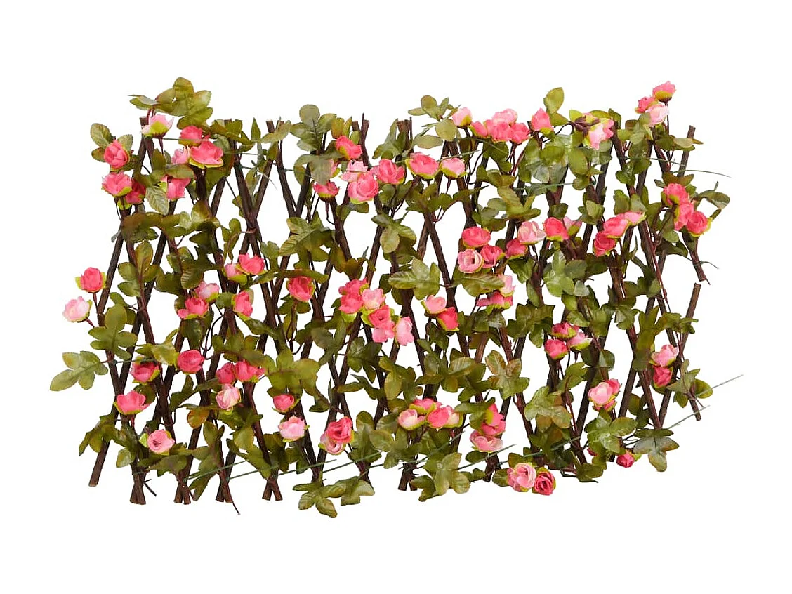 ?Treillis de lierre artificiel extensible rose foncé 180x20 cm