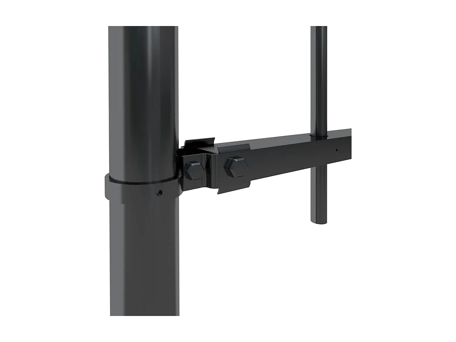 Cl?ture de jardin avec dessus en cerceau Acier 1,8 m Noir