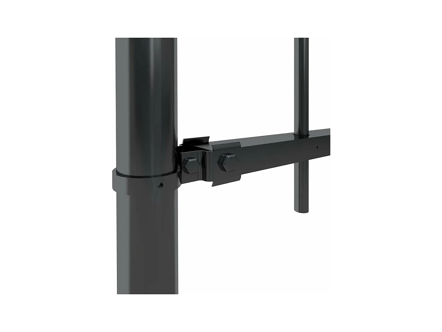 Cl?ture de jardin avec dessus en cerceau Acier 1,8 m Noir
