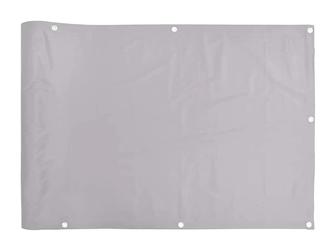 Grauer Balkonsichtschutz 500x90 cm PVC