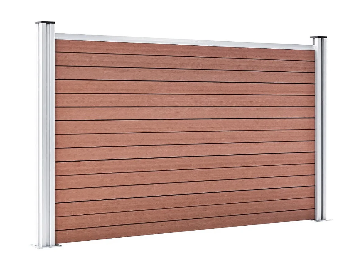WPC Gartenzaun 872x106 cm Braun