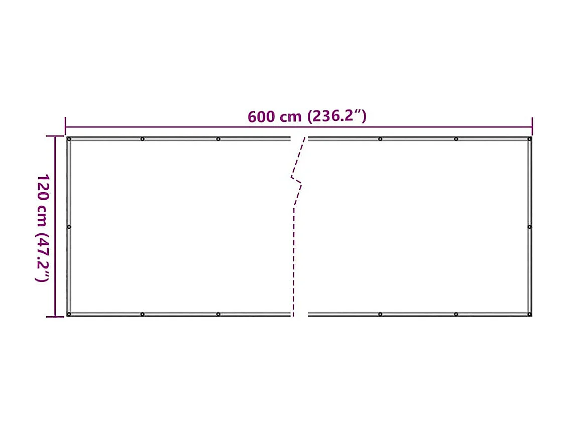 Balkonsichtschutz grün Pflanzenoptik 600x120 cm PVC