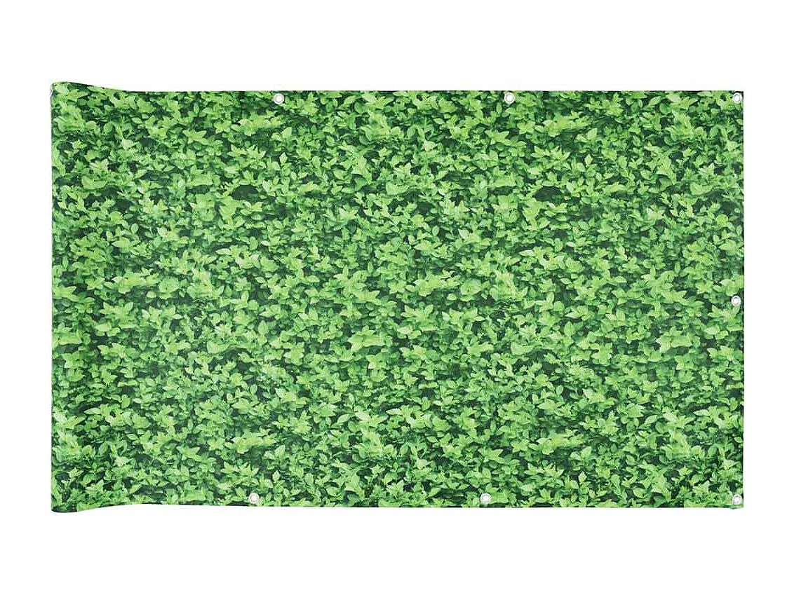 écran d'intimité de balcon aspect de plante vert 500x75 cm PVC