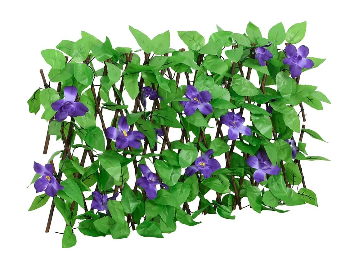 ?5 pezzi di traliccio di edera artificiale espandibile verde 180x20cm