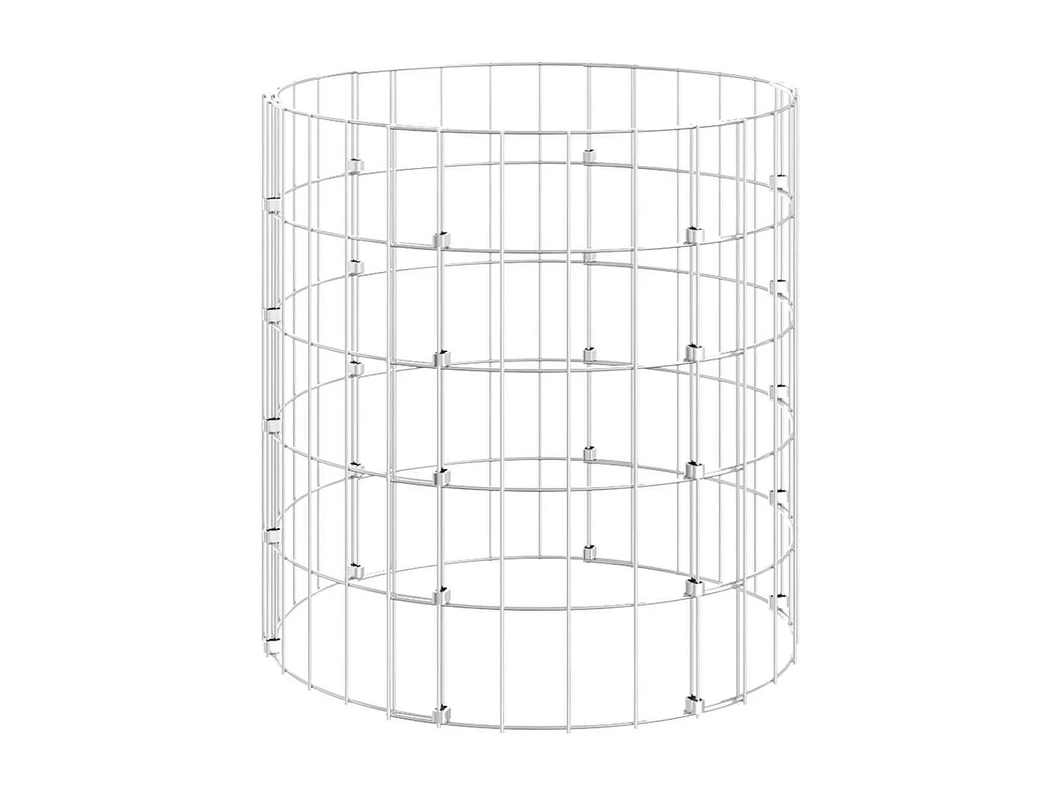 Poteau à gabion circulaire Acier galvanisé ?50x50 cm