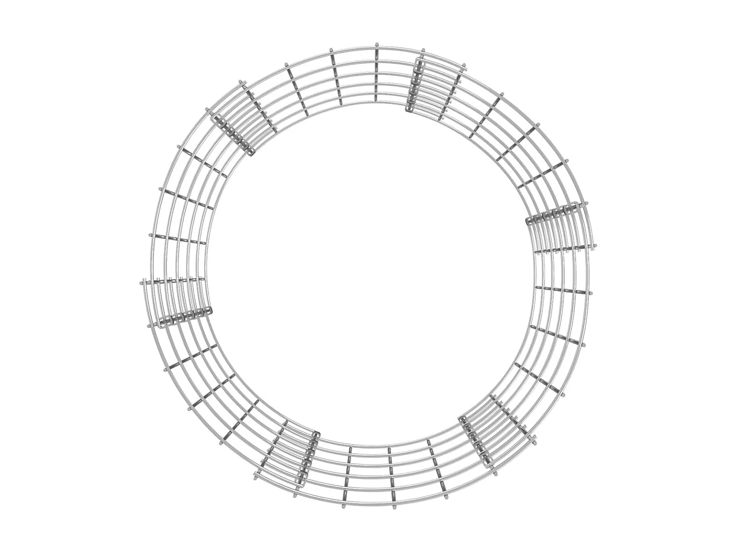 Poste de gabião circular Aço galvanizado ?50x50 cm