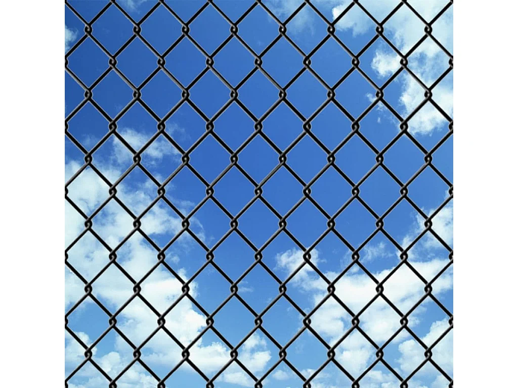 Cl?ture à mailles Acier 15 x 1,25 m Gris