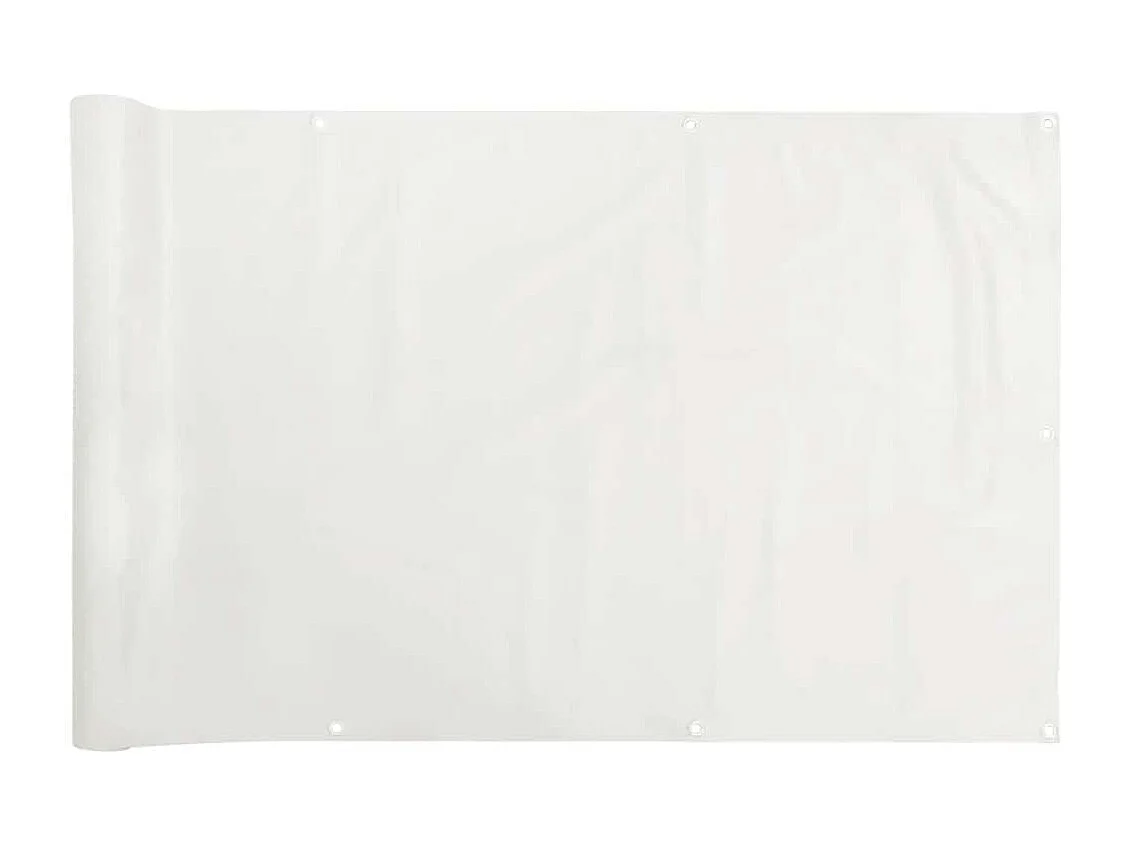 écran d'intimité de balcon blanc 800x90 cm PVC