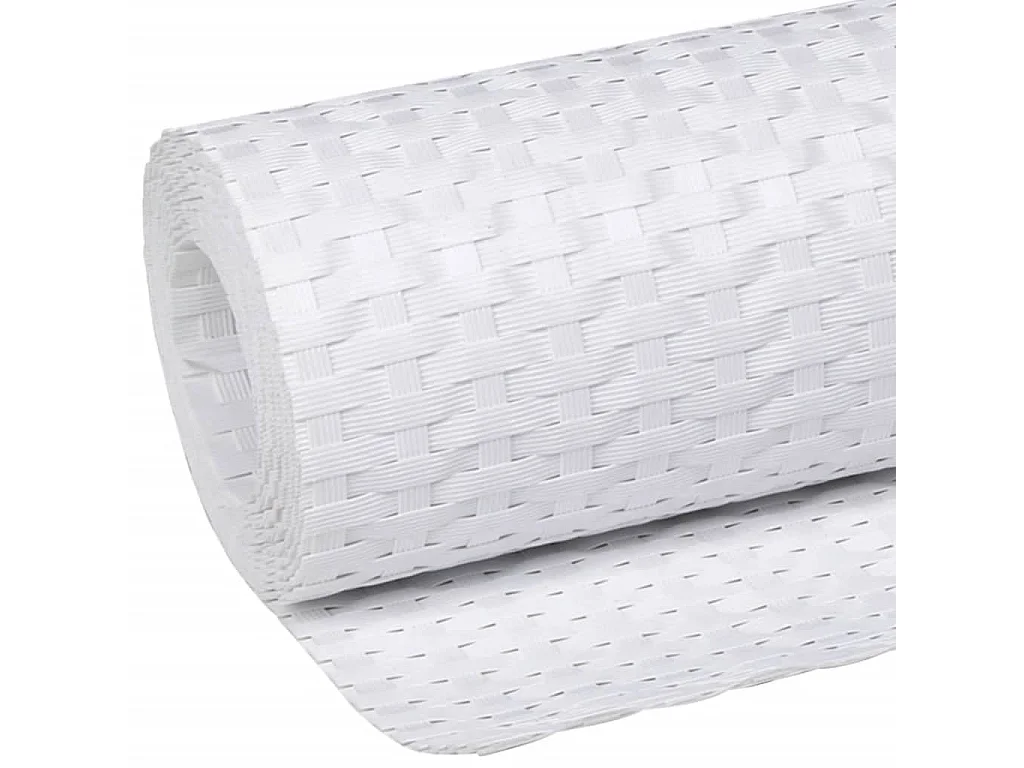 Paravent de balcon blanc 500x90 cm résine tressée