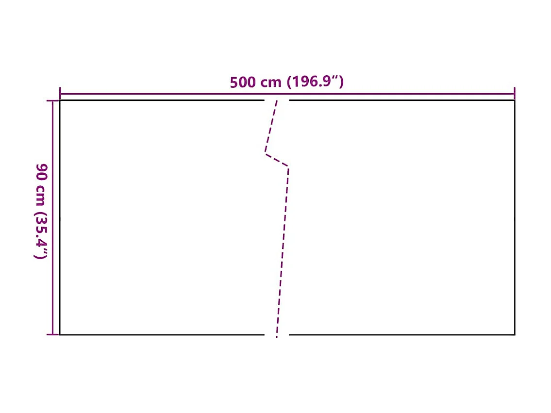 Paravent de balcon blanc 500x90 cm résine tressée