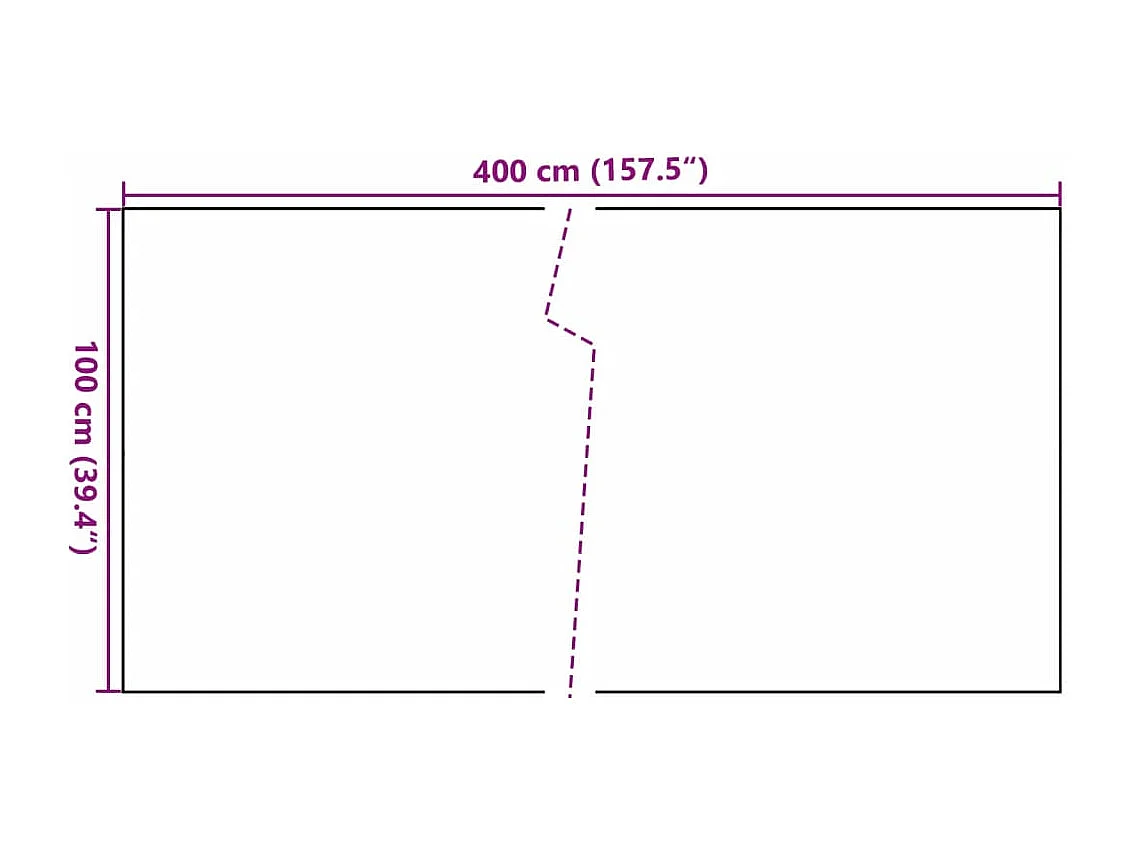 Paravento bianco da balcone 400x100 cm in resina intrecciata