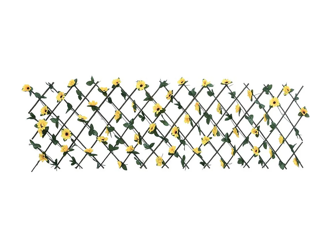 ?Treillis de lierre artificiel extensible 5 pcs jaune 180x60 cm