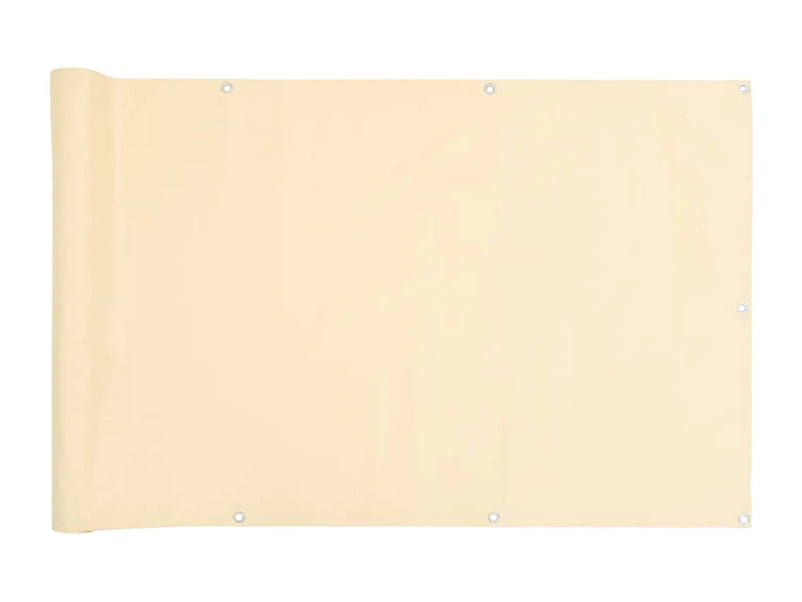 écran d'intimité de balcon crème 600x75 cm PVC