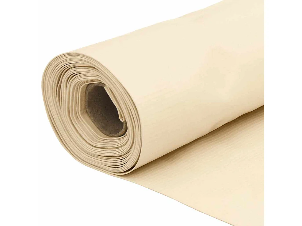 écran d'intimité de balcon crème 600x75 cm PVC