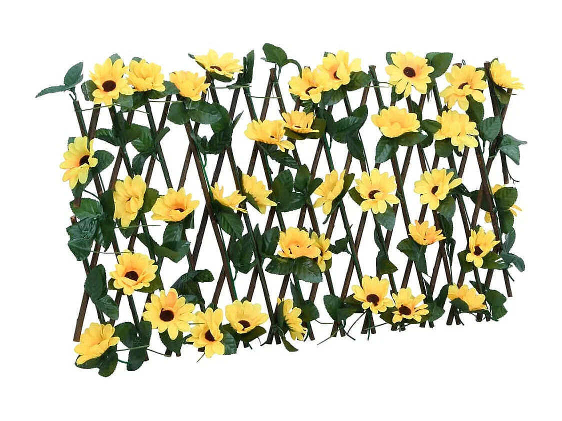 ?Treillis de lierre artificiel extensible 5 pcs jaune 180x20 cm