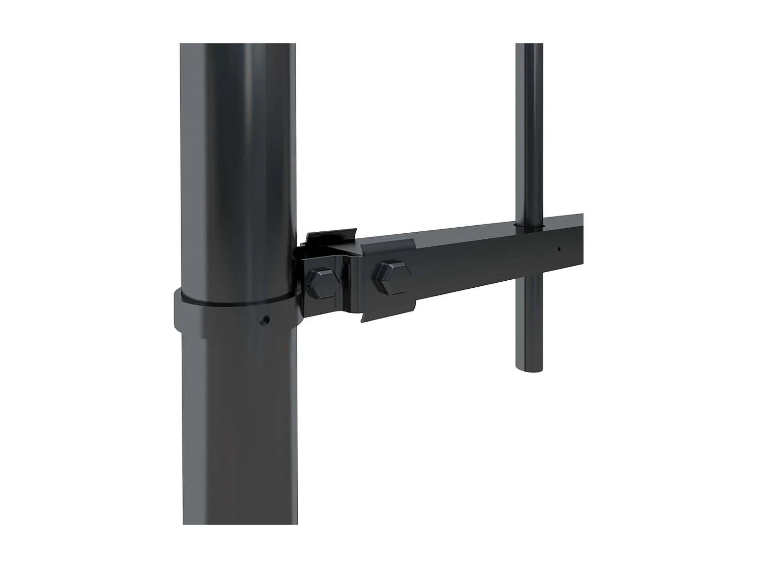 Cl?ture de jardin avec dessus en lance Acier 15,3 x 1,5 m Noir