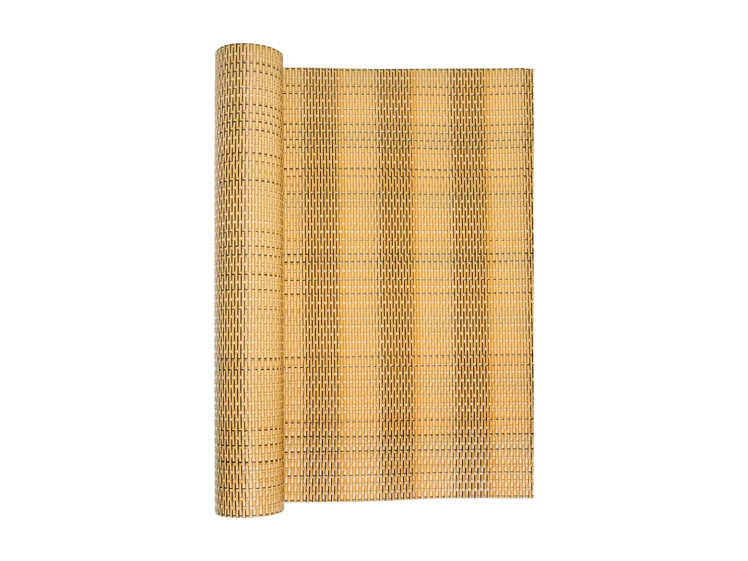 Hellbrauner Balkonschirm 400x100 cm aus gewebtem Harz