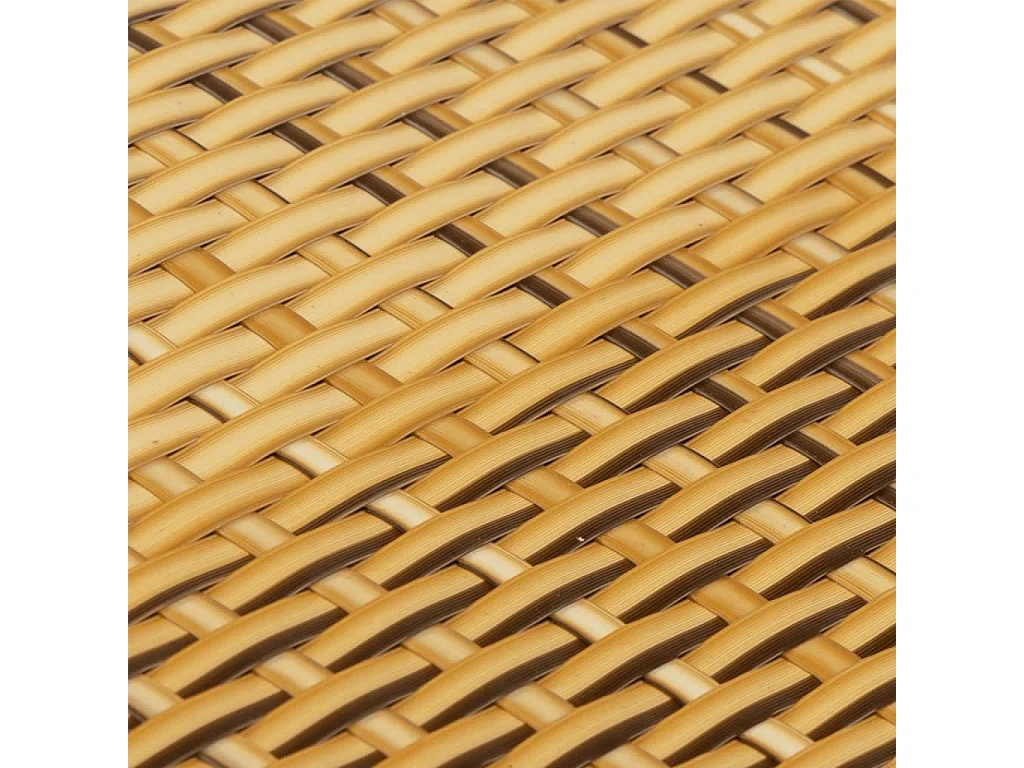 Hellbrauner Balkonschirm 400x100 cm aus gewebtem Harz