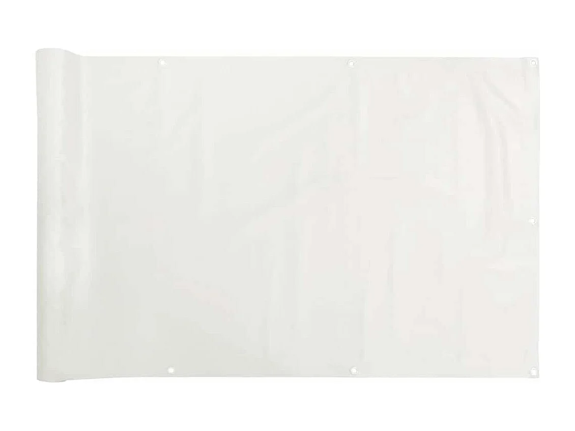 écran d'intimité de balcon blanc 500x75 cm PVC