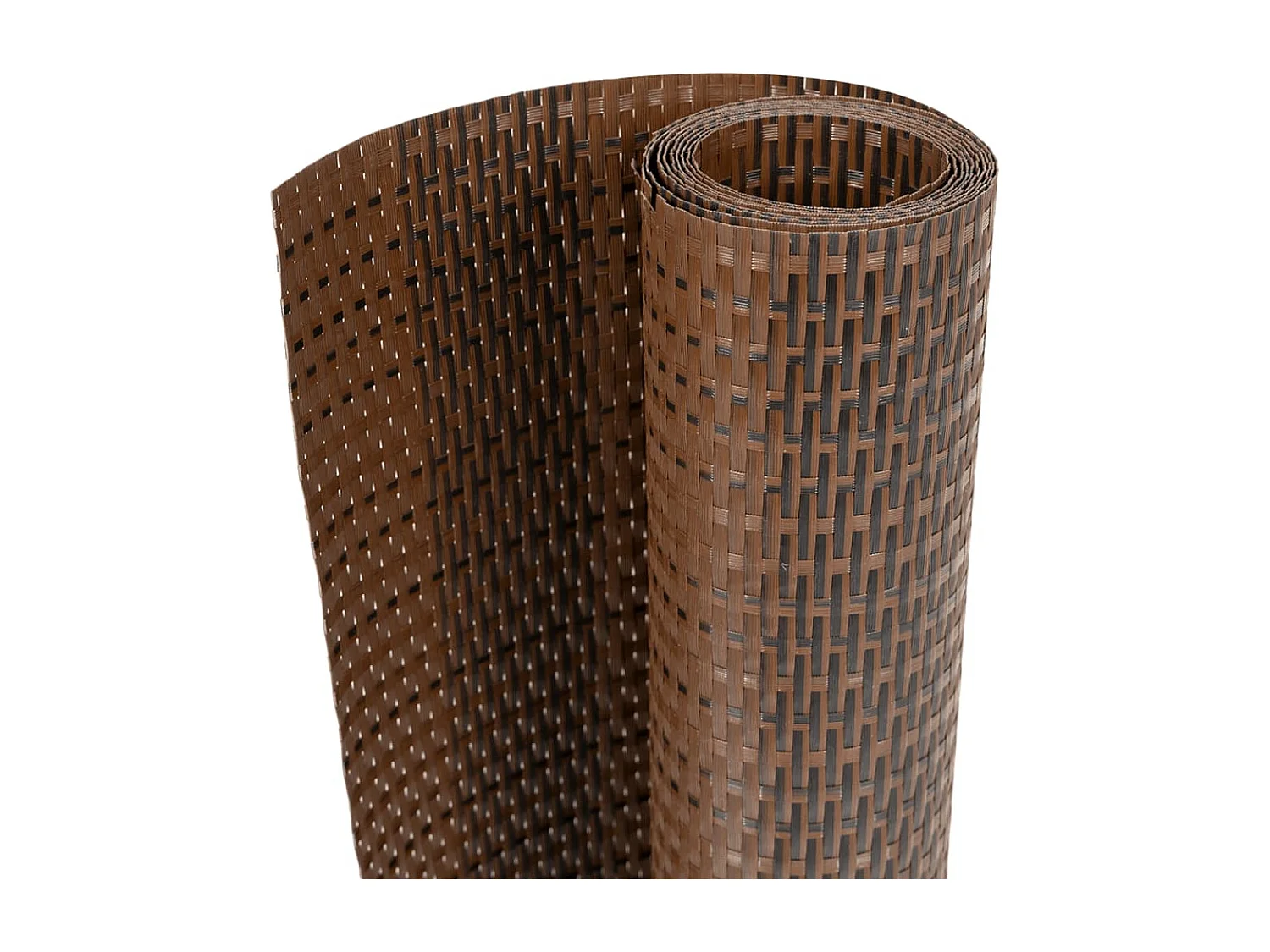 Paravent de balcon brun et noir 500x80 cm résine tressée