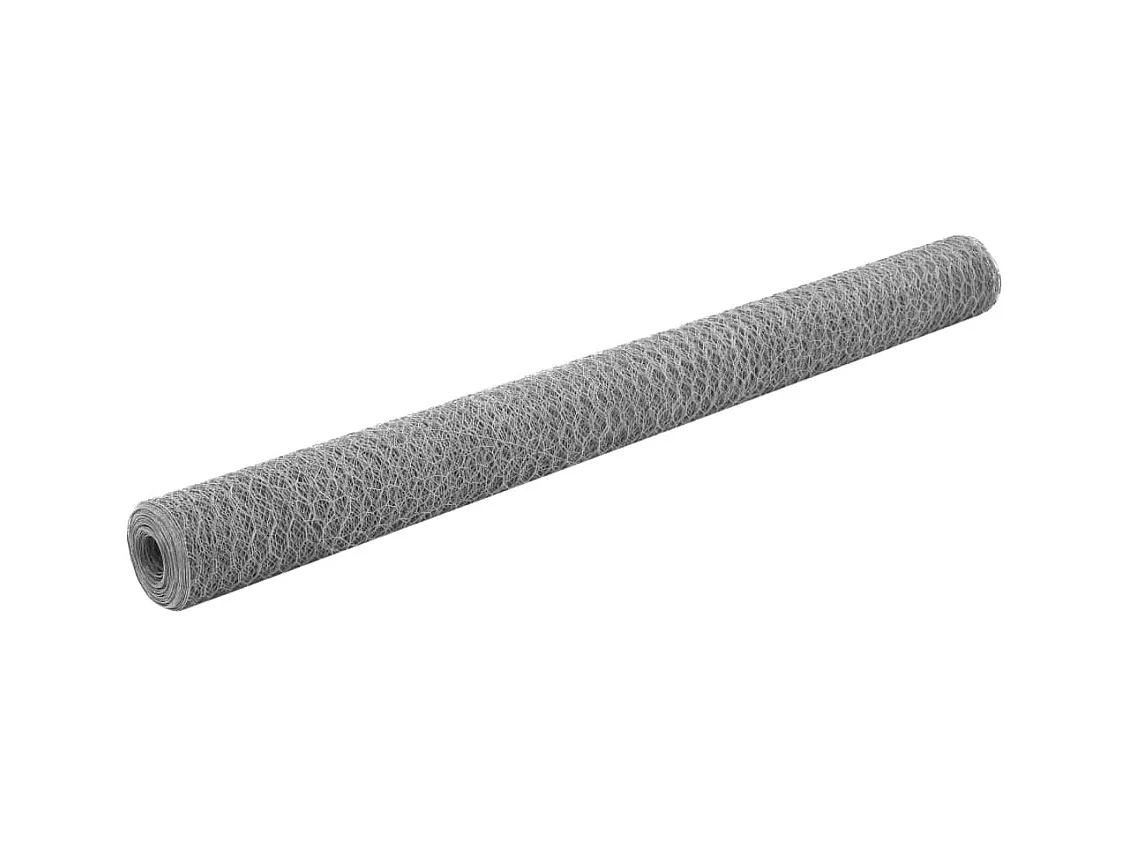 Grillage pour volière Acier galvanisé 25x1,5 m Argenté