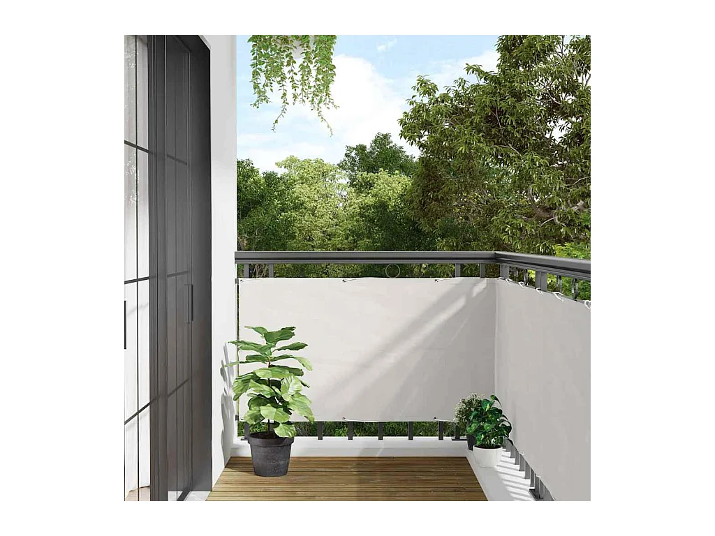 écran d'intimité de balcon blanc 500x120 cm PVC