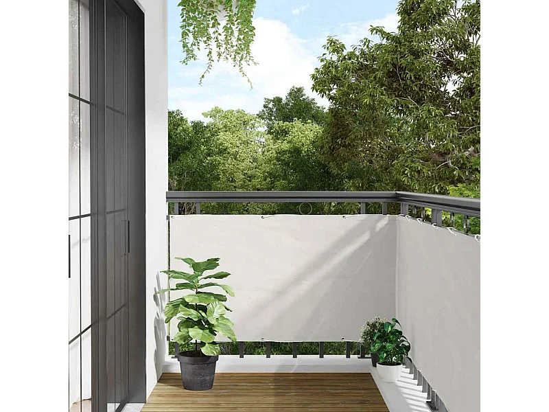 écran d'intimité de balcon blanc 500x120 cm PVC