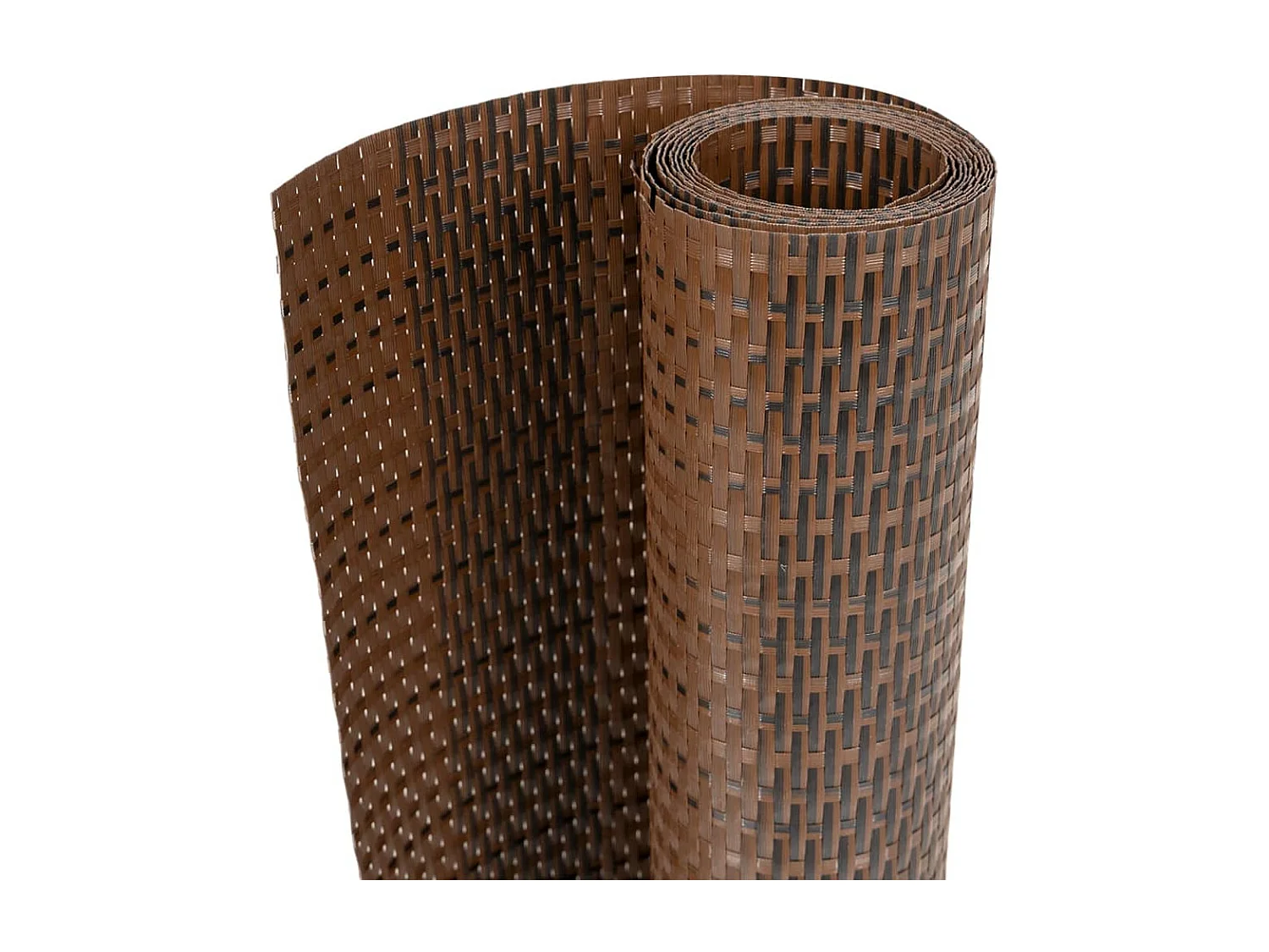 Paravent de balcon brun et noir 300x90 cm résine tressée