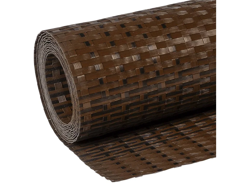 Paravent de balcon brun et noir 300x90 cm résine tressée