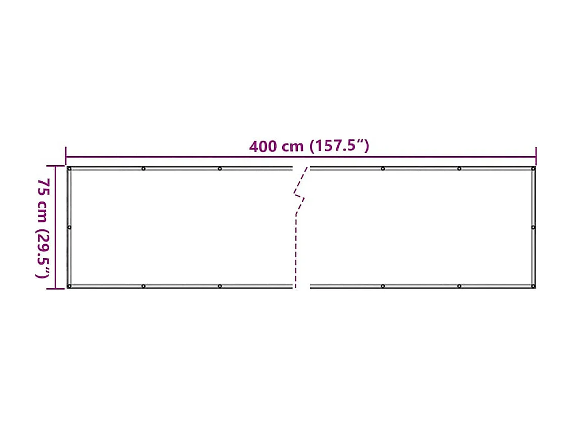 telo privacy balcone crema 400x75 cm PVC