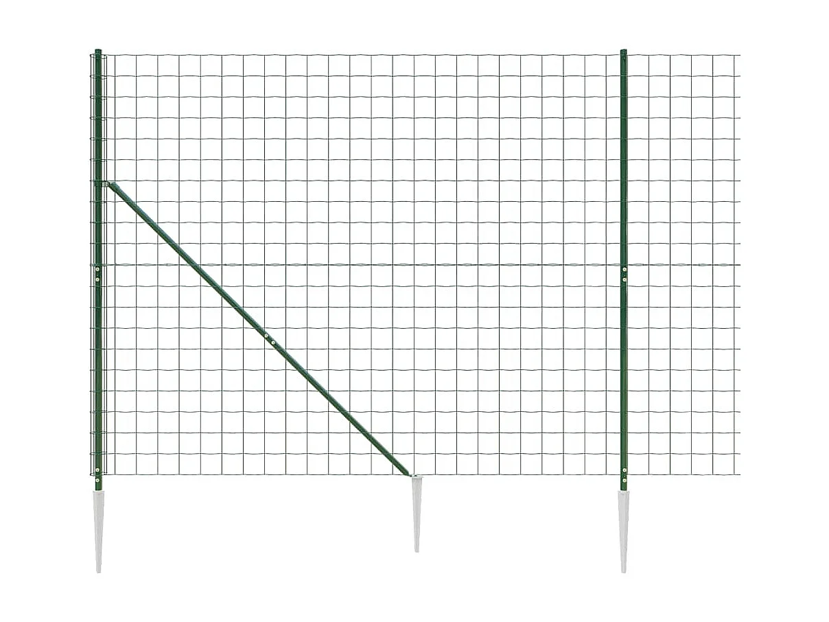 Gaashekwerk en groene ankerpaal 1,4x10m