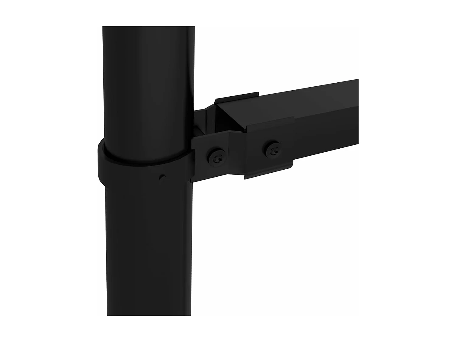 Spear Top Garden Fence in acciaio (1,5-1,75) x 15,3 m nero