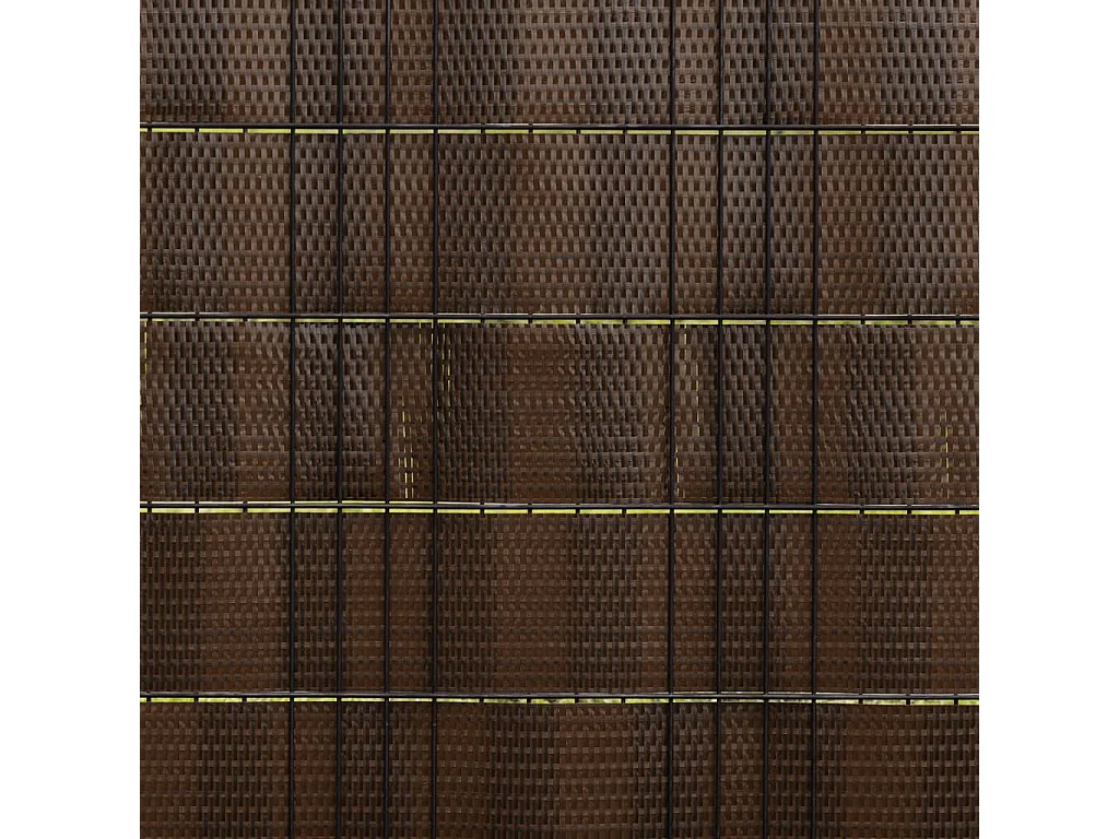 Schermi per balconi 5 pz marrone e nero 255x19cm resina vimini