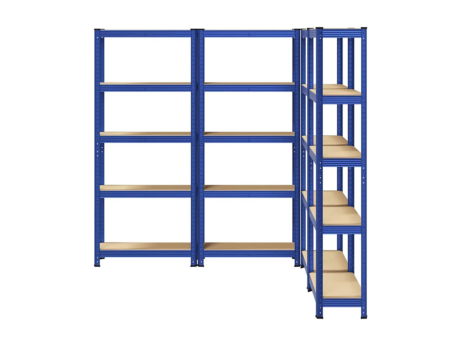 Prateleiras de armazenamento de 5 níveis 4 peças de aço madeira projetada