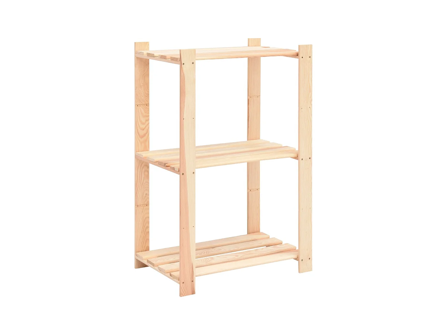 étagère de stockage 3 niveaux 60x38x90 cm Pin solide 150 kg