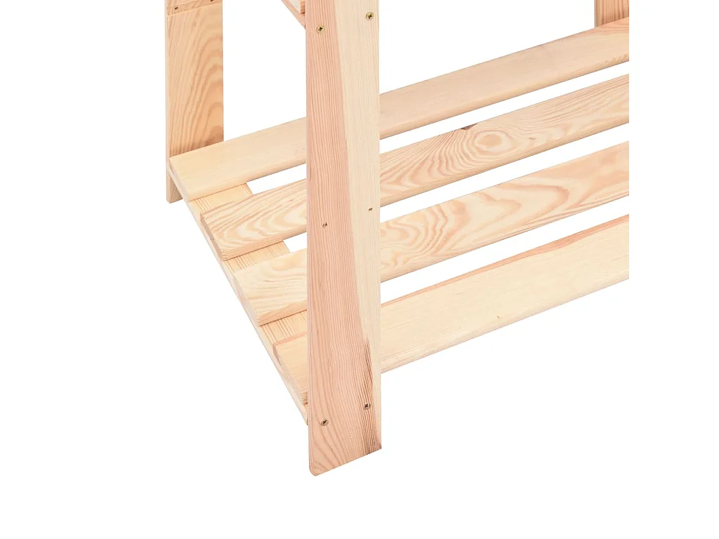 étagère de stockage 3 niveaux 60x38x90 cm Pin solide 150 kg