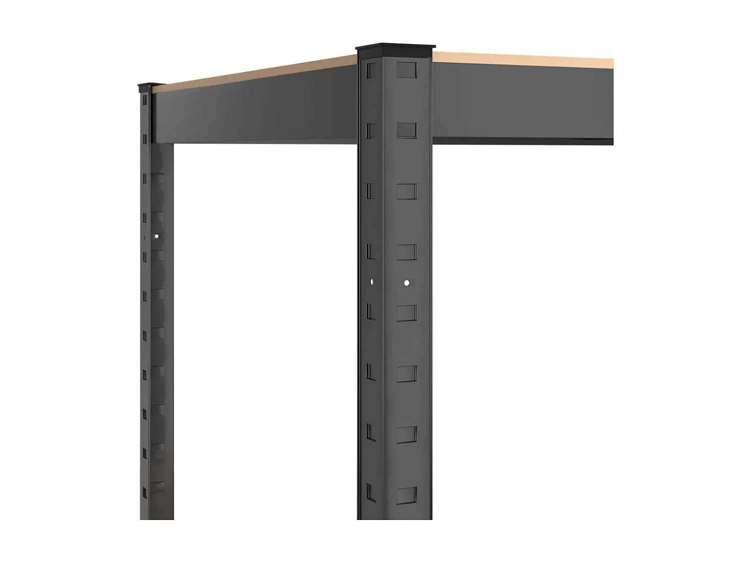 Prateleira de armazenamento de 5 níveis Aço antracite madeira projetada