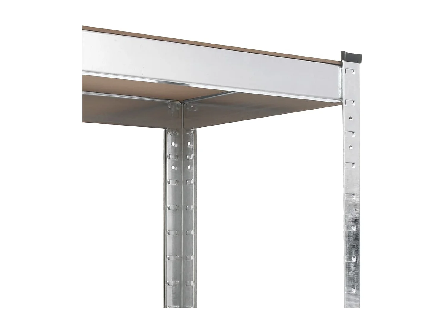 Arbeitstisch mit Regalen 5 Ebenen Silber Stahl