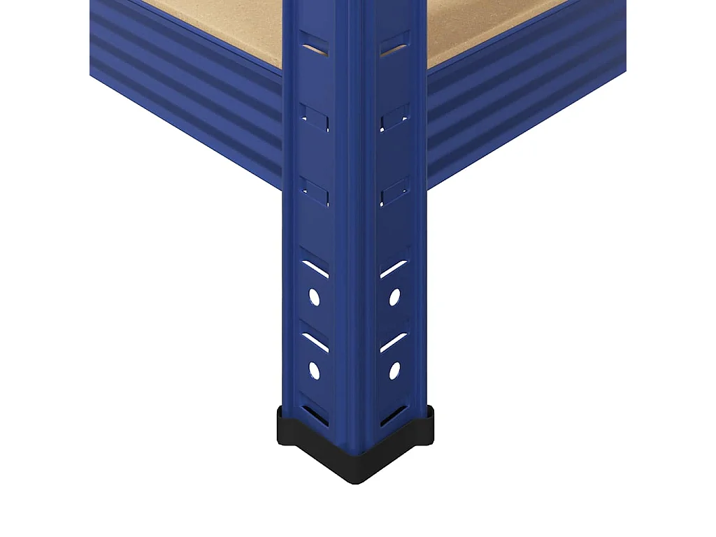 Ensemble d'étagères à 5 niveaux 2 pcs acier bois d'ingénierie