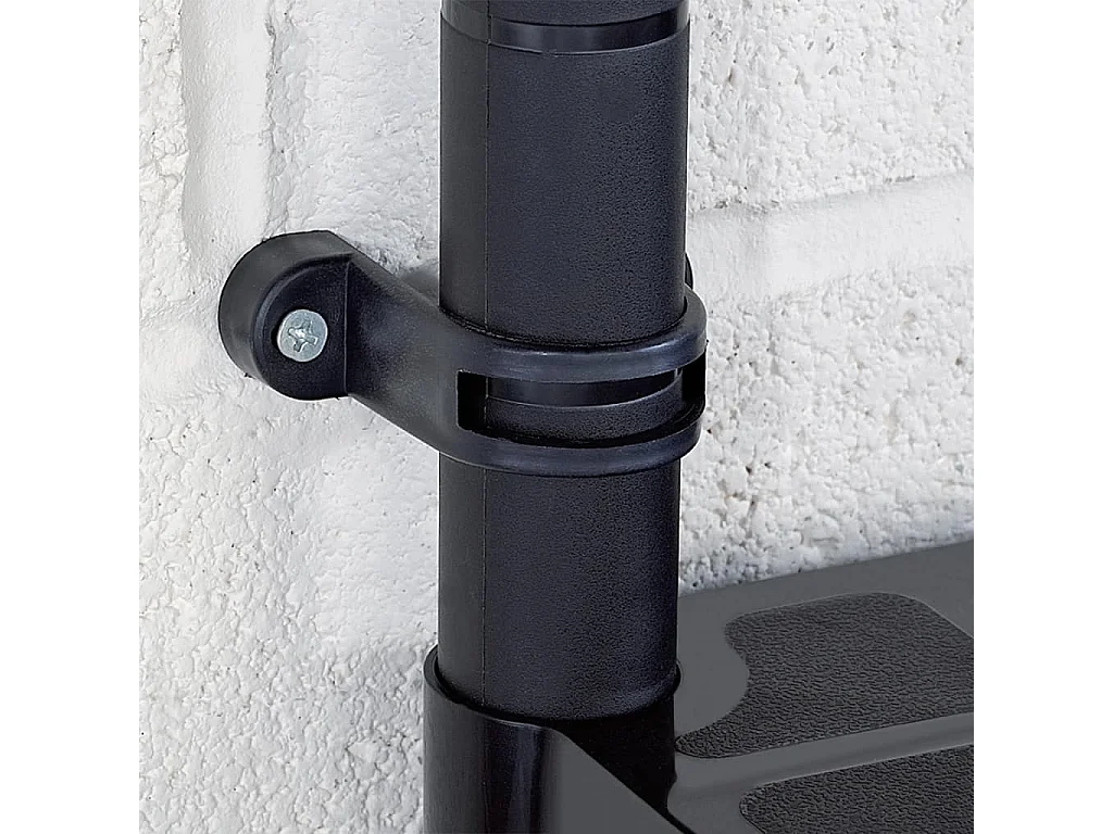 Prateleira de armazenamento de 4 níveis Preto 244x30,5x130 cm Plástico